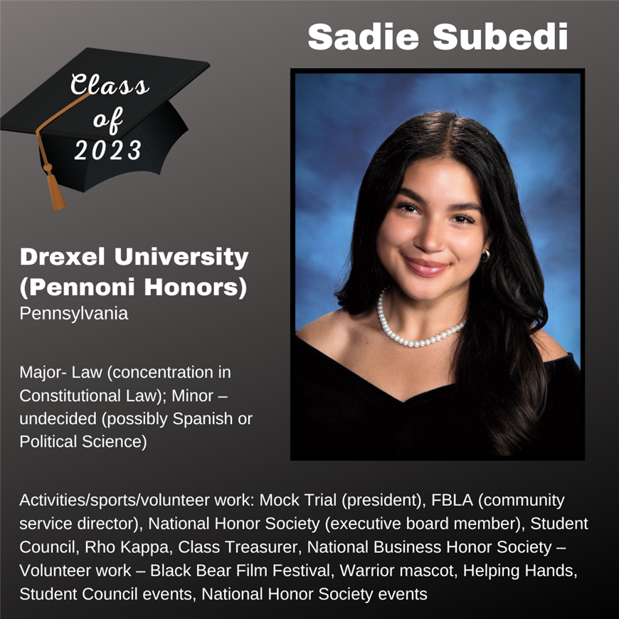 Top 25 Grad, Sadie Subedi 